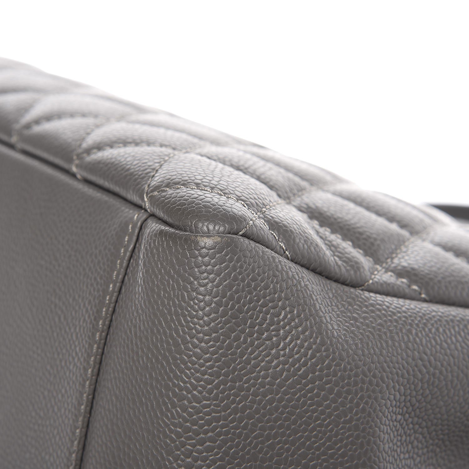 Chanel Caviar Quilted Grand Shopping Tote GST Grey 9 of 12