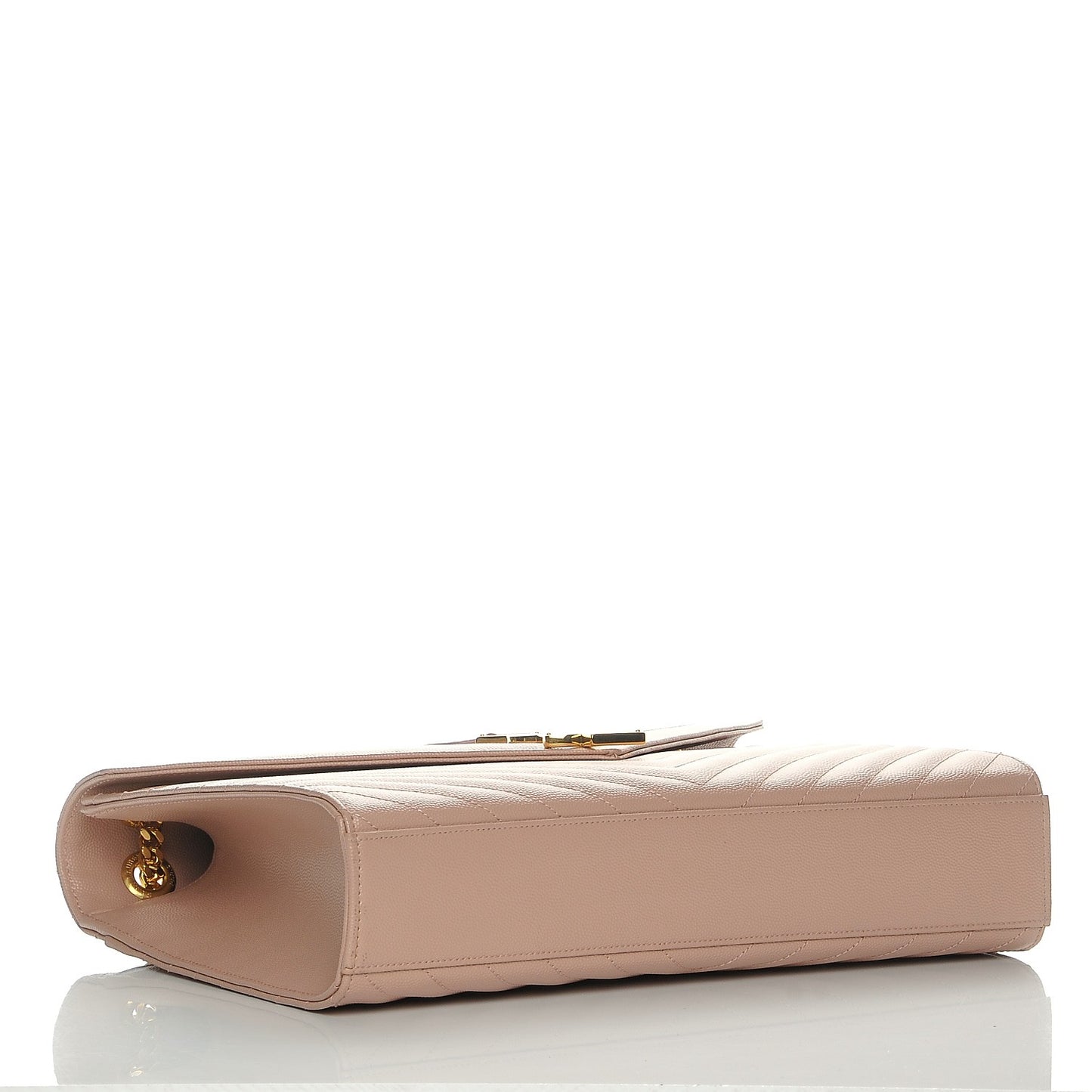 Grain De Poudre Matelasse Chevron Large Monogram Satchel Light Dusty Rose