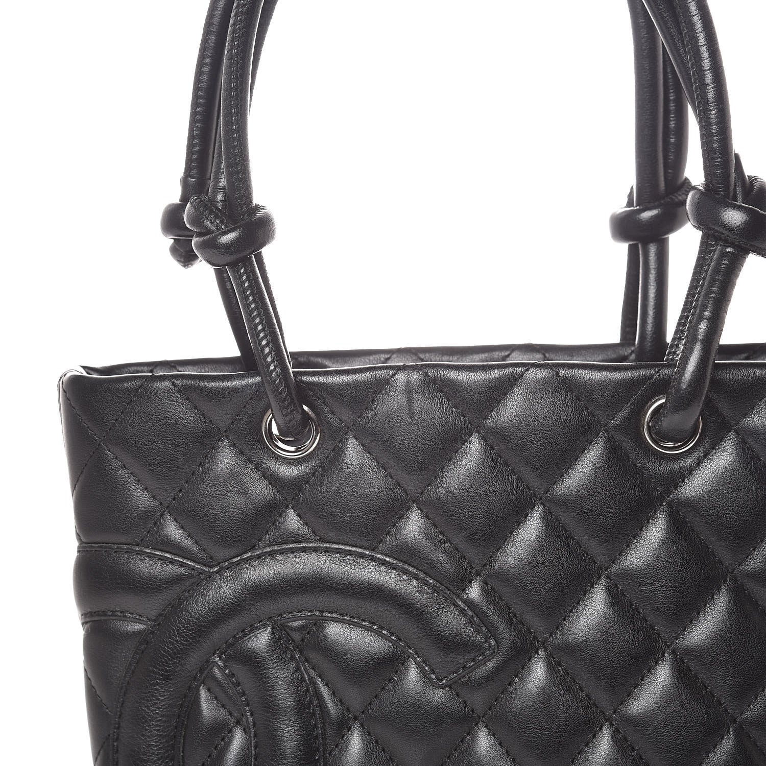 Chanel Calfskin Quilted Small Cambon Tote Black 10 of 10