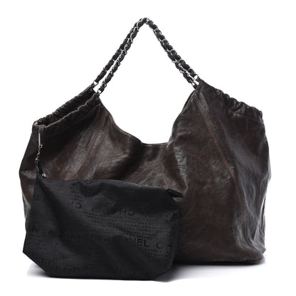 Chanel Distressed Caviar XL Coco Cabas Brown 1 of 14