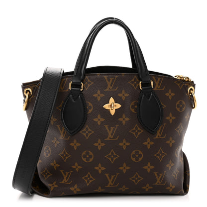 Louis Vuitton Monogram Flower Zipped Tote PM Black 1 of 9