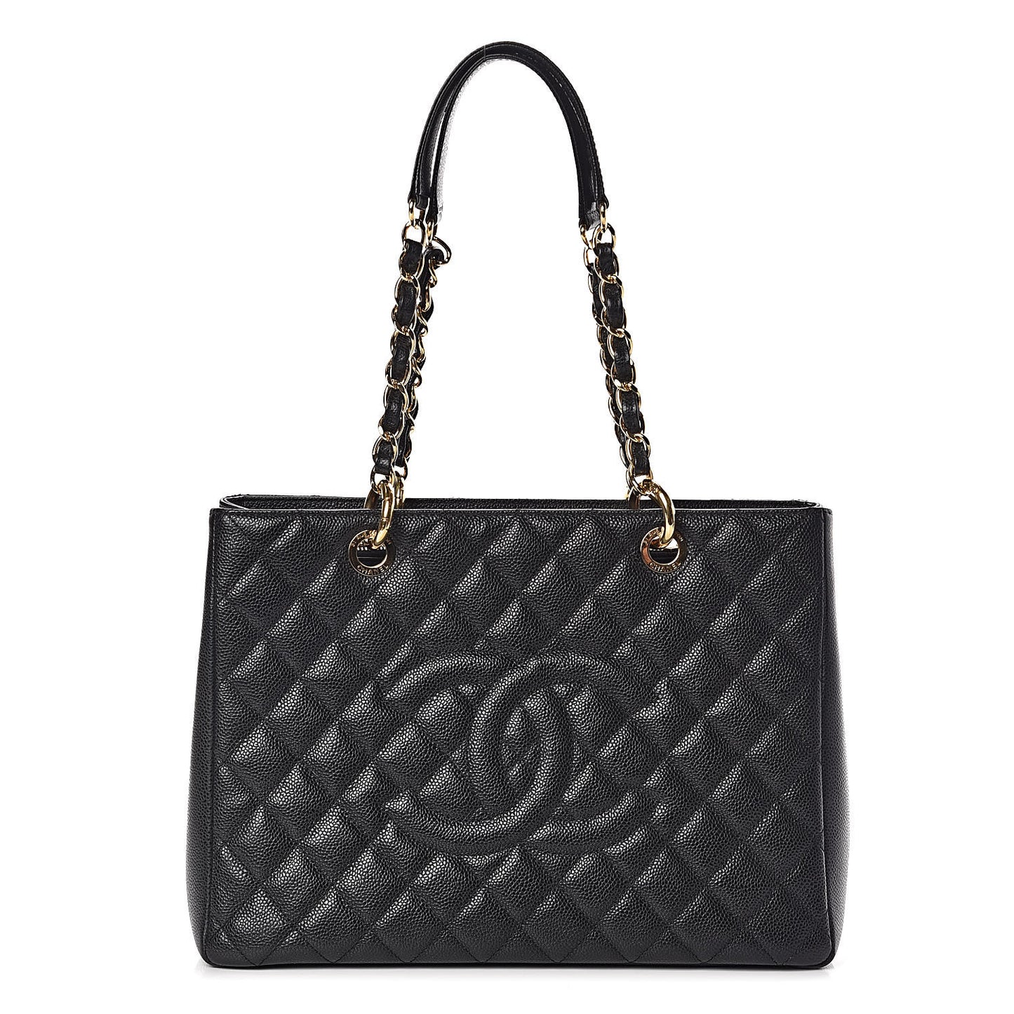 Caviar Quilted Grand Shopping Tote GST Black