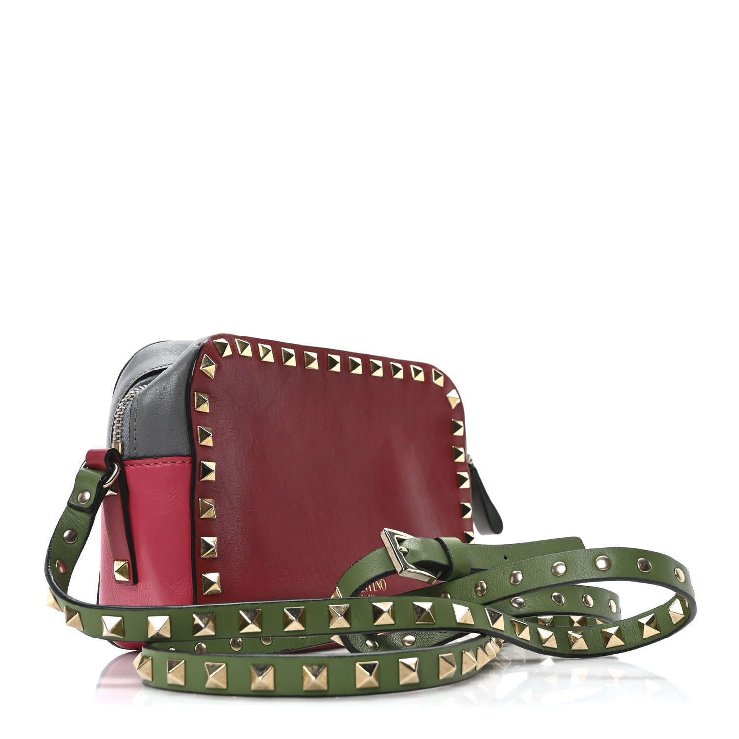 VALENTINOのセカバン Valentino Garavani Vitello Colorblock Rockstud Camera Crossbody