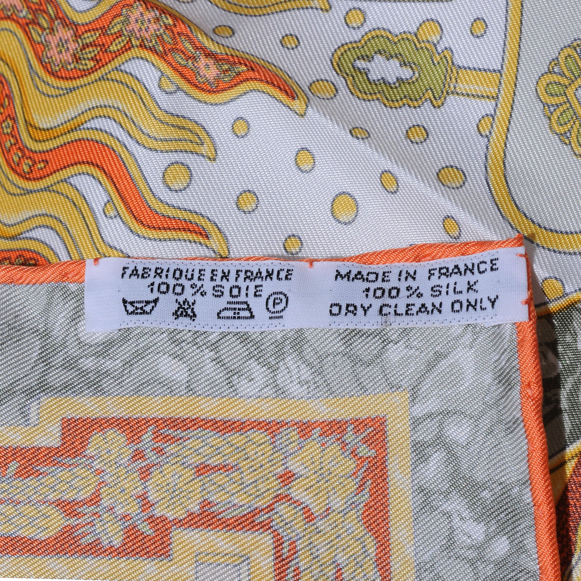Hermes Silk Gloria Soli Pocket Square Scarf 6 of 6