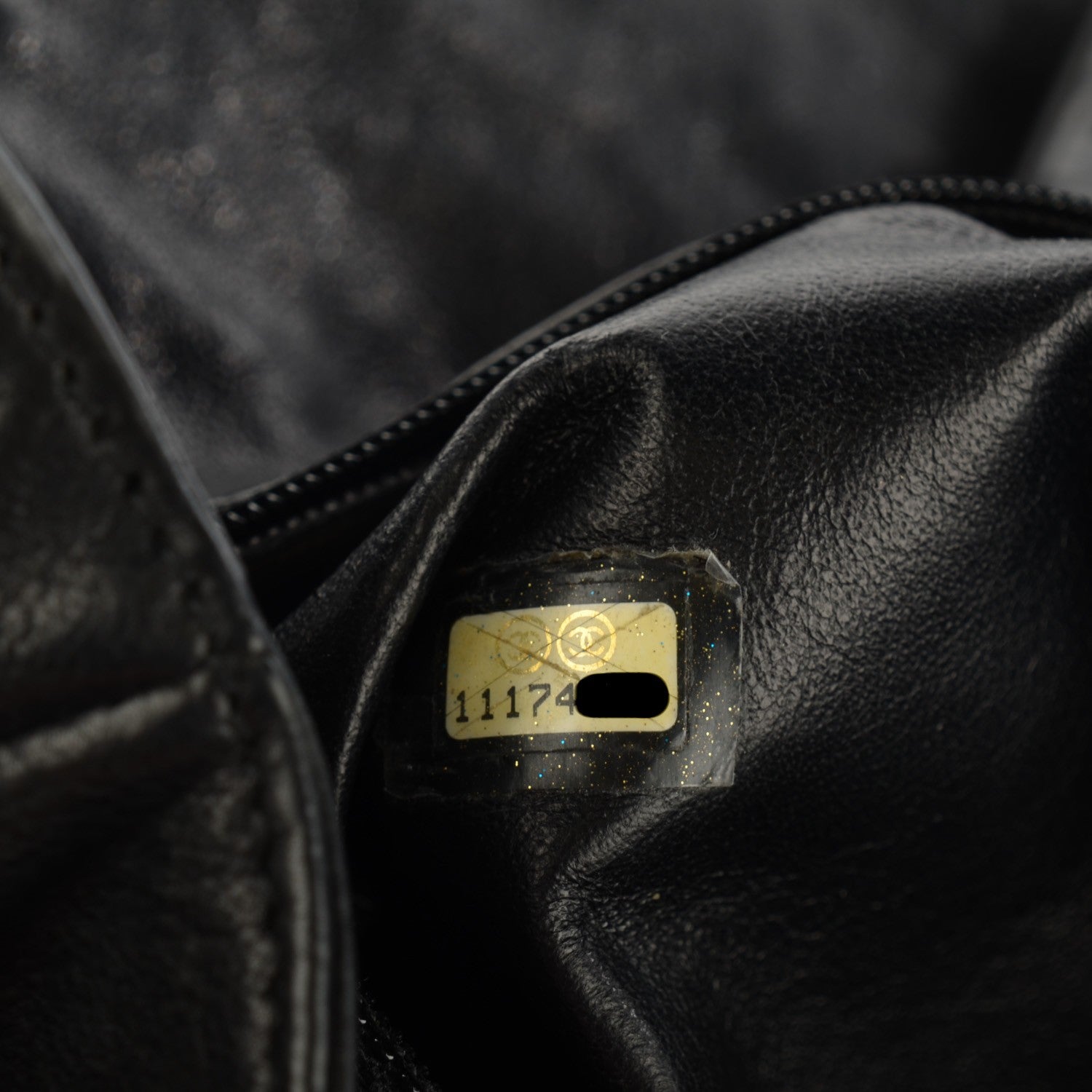 Chanel Metallic Goatskin Luxe Ligne Flap Black 6 of 7