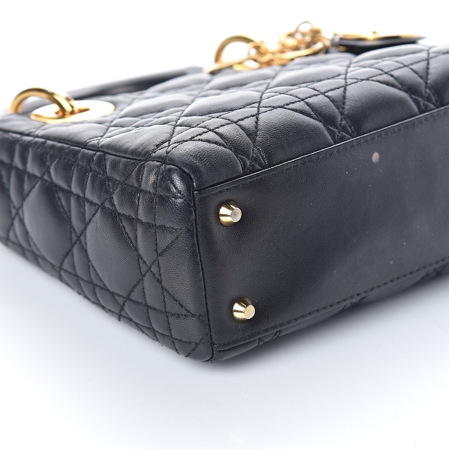 Christian Dior Lambskin Cannage Mini Lady Dior Black 8 of 10