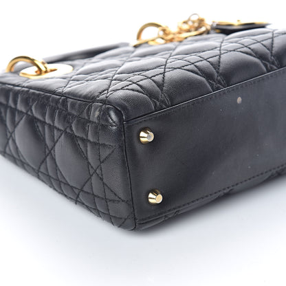 Christian Dior Lambskin Cannage Mini Lady Dior Black 8 of 10