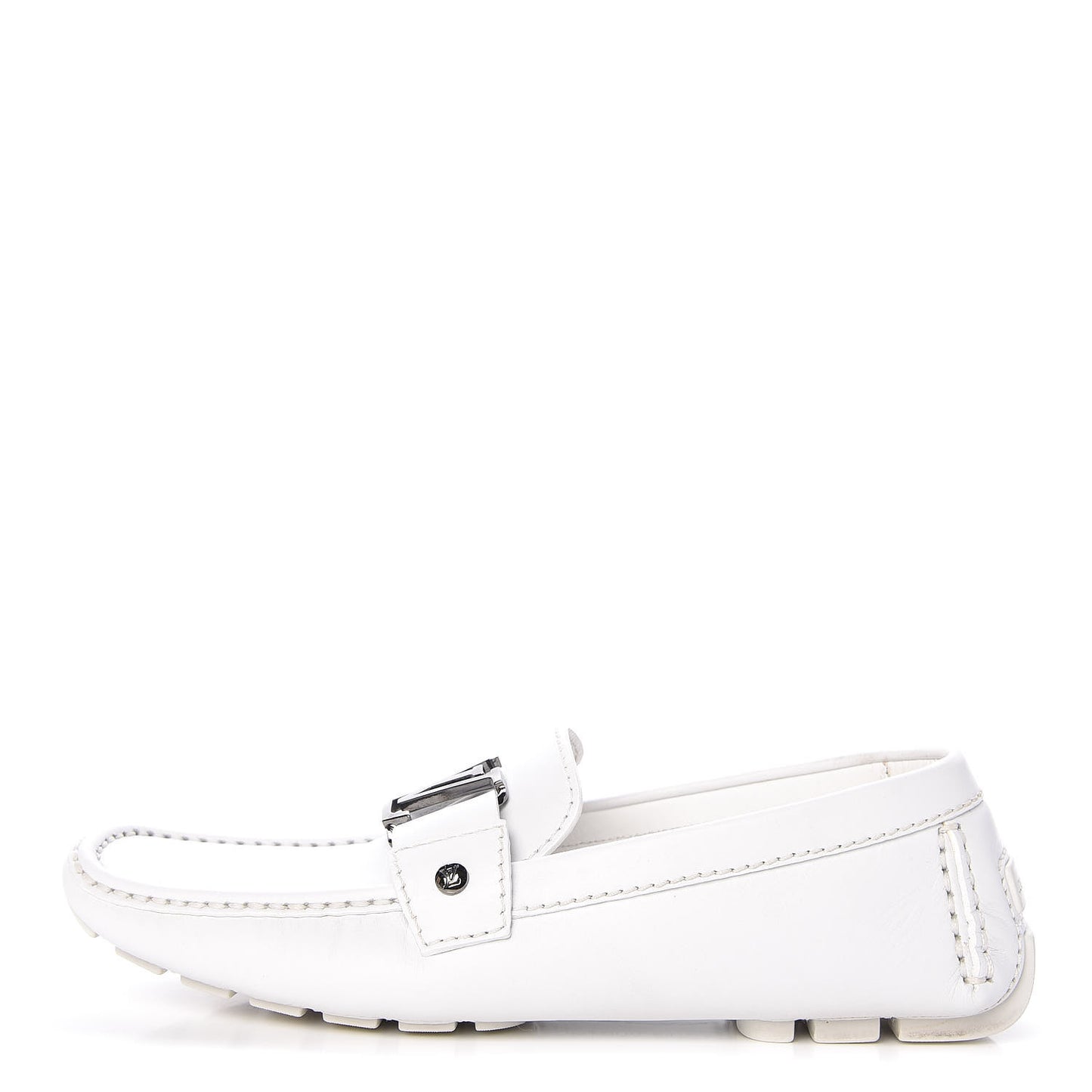Calfskin Mens Monte Carlo Moccasin Loafers 6 White