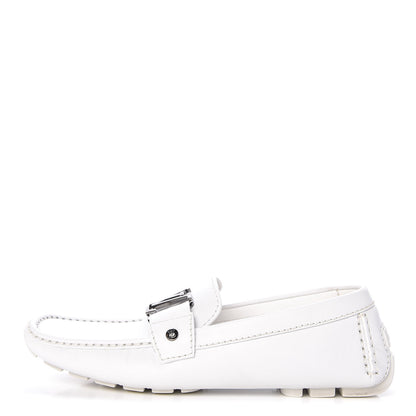 Louis Vuitton Calfskin Mens Monte Carlo Moccasin Loafers 6 White 1 of 10