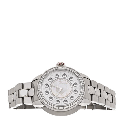 Fendi Stainless Steel Diamond Bezel Mother of Pearl Topaz 34mm Crazy Carats Quartz Watch 4 of 7