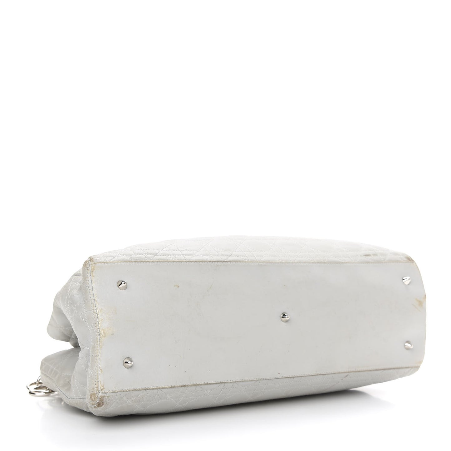 Lambskin Cannage Soft East West Tote White