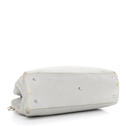 Christian Dior Lambskin Cannage Soft East West Tote White 4 of 13