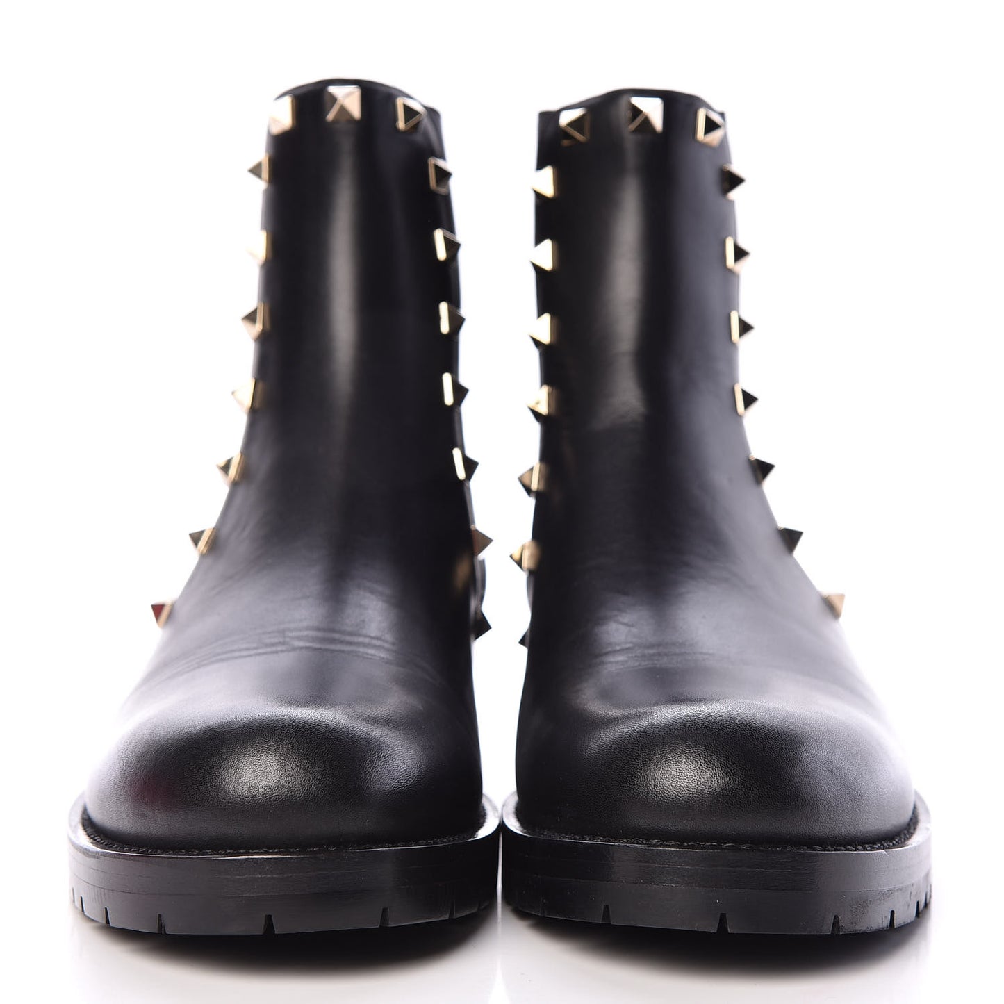 Calfskin Rockstud Beatle Chelsea 20mm Ankle Boots 39 Black