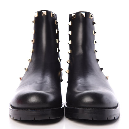 Valentino Garavani Calfskin Rockstud Beatle Chelsea 20mm Ankle Boots 39 Black 2 of 10