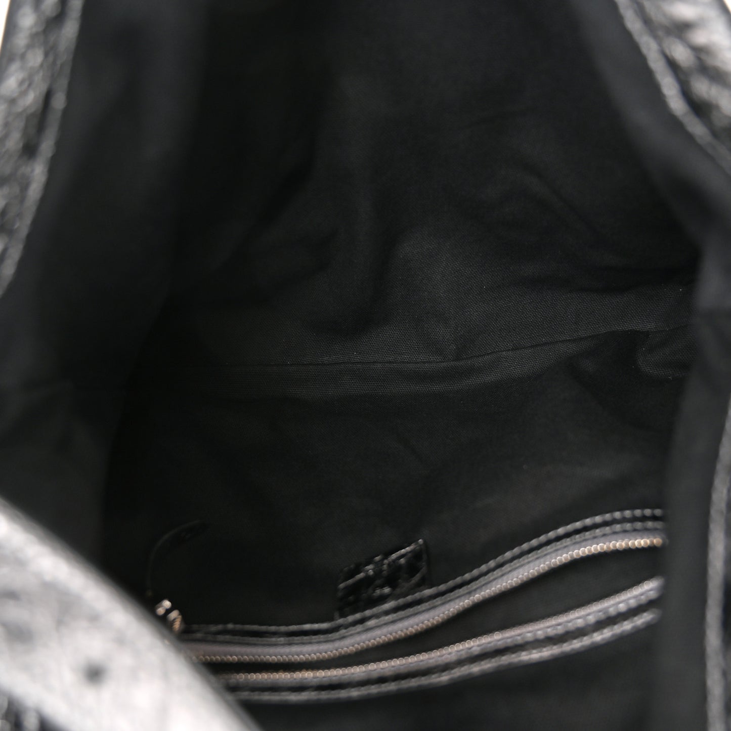 Metallic Calfskin Medium Voyou Bag Silver