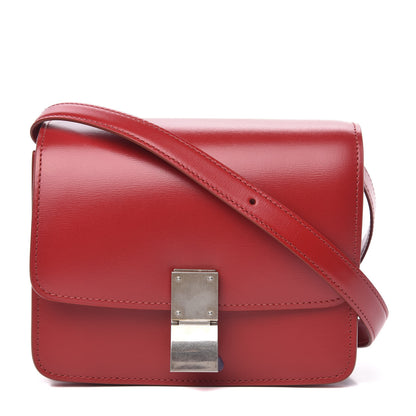 Celine Box Calfskin Small Classic Box Flap Bag Red 1 of 10