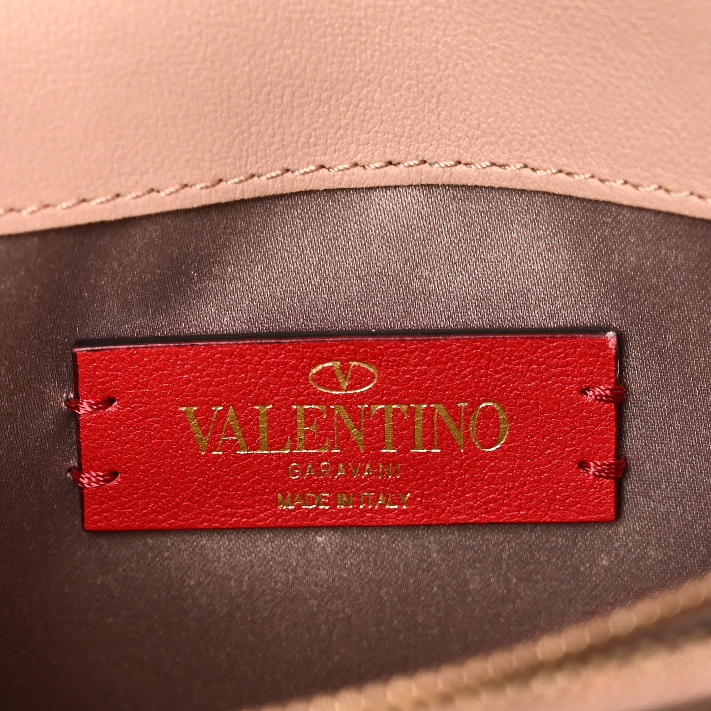 Smooth Calfskin Mini VRing Crossbody Bag Rose Cannelle