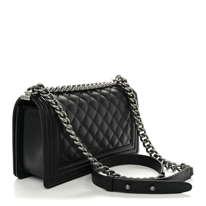 Chanel Caviar Quilted Medium Boy Flap Black 3 of 10
