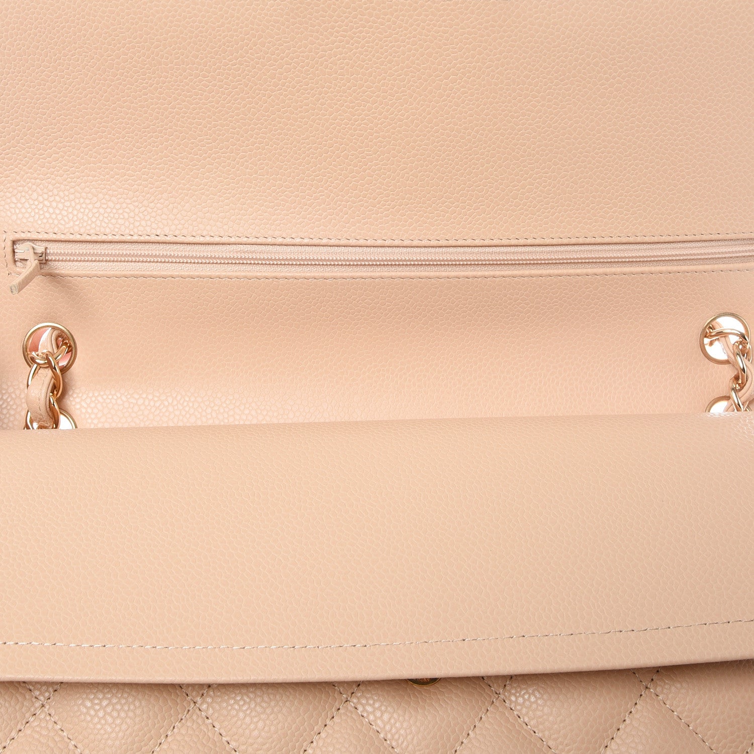 Chanel Caviar Quilted Jumbo Double Flap Beige Clair 7 of 10