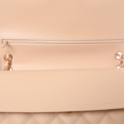 Chanel Caviar Quilted Jumbo Double Flap Beige Clair 7 of 10