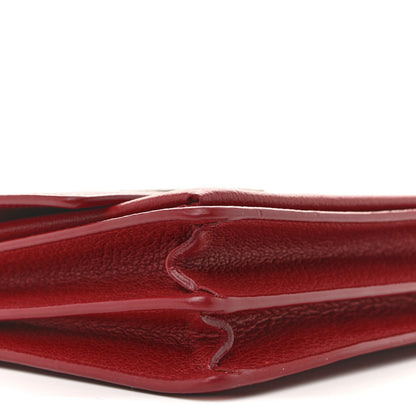 Saint Laurent Grained Calfskin Medium Monogram Sunset Satchel Red 9 of 17