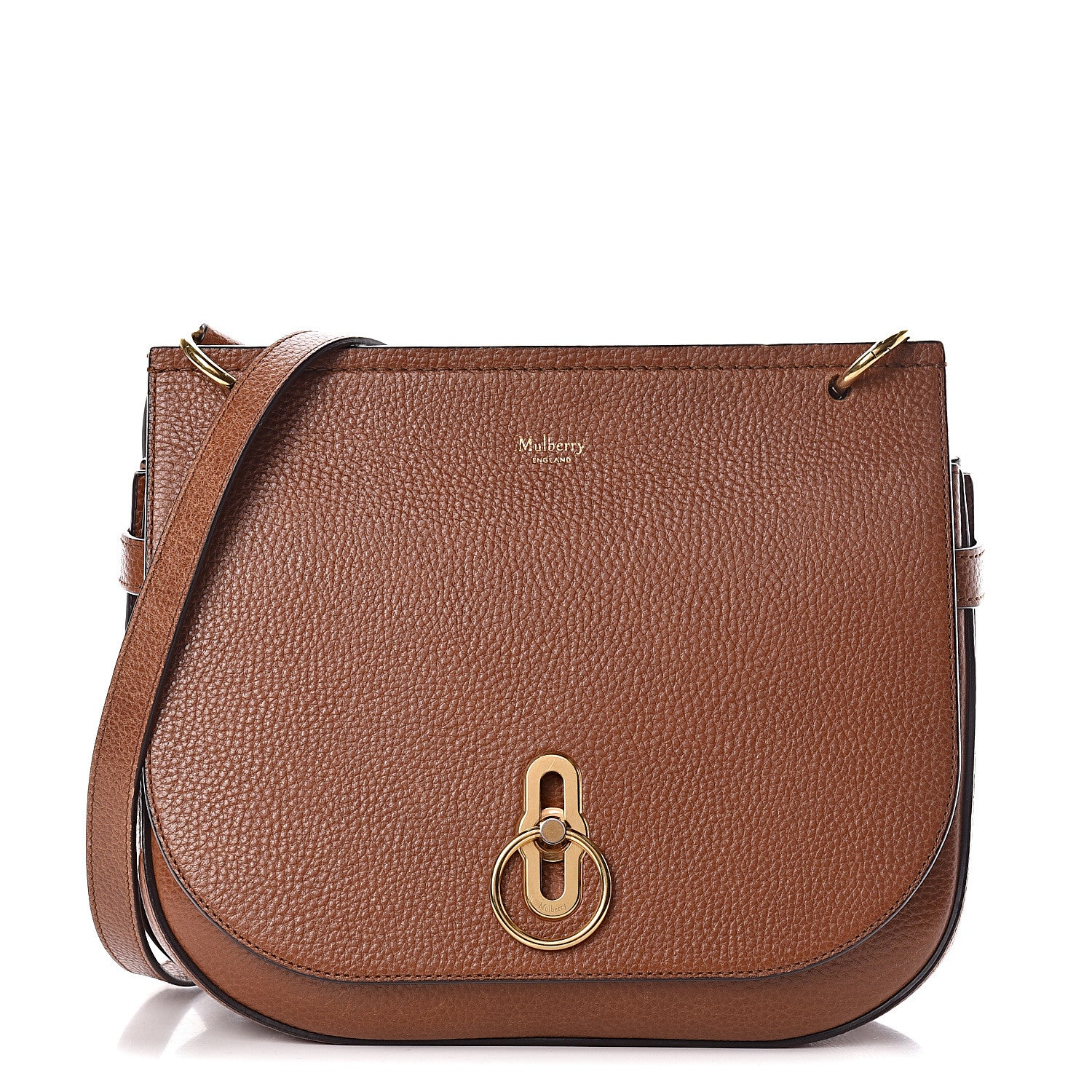 Mulberry Small Classic Grain Calfskin Amberley Satchel Oak 1 of 18