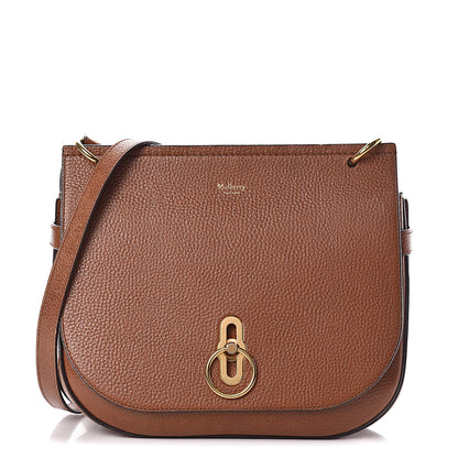 Mulberry Small Classic Grain Calfskin Amberley Satchel Oak 1 of 18