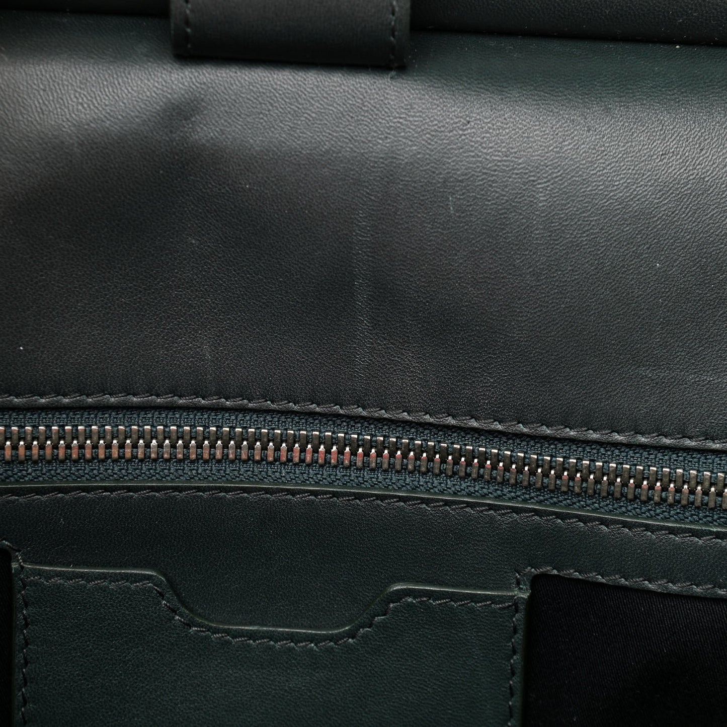 Lambskin Large Embroidered Laser Cut Miss Sicily Satchel Dark Green