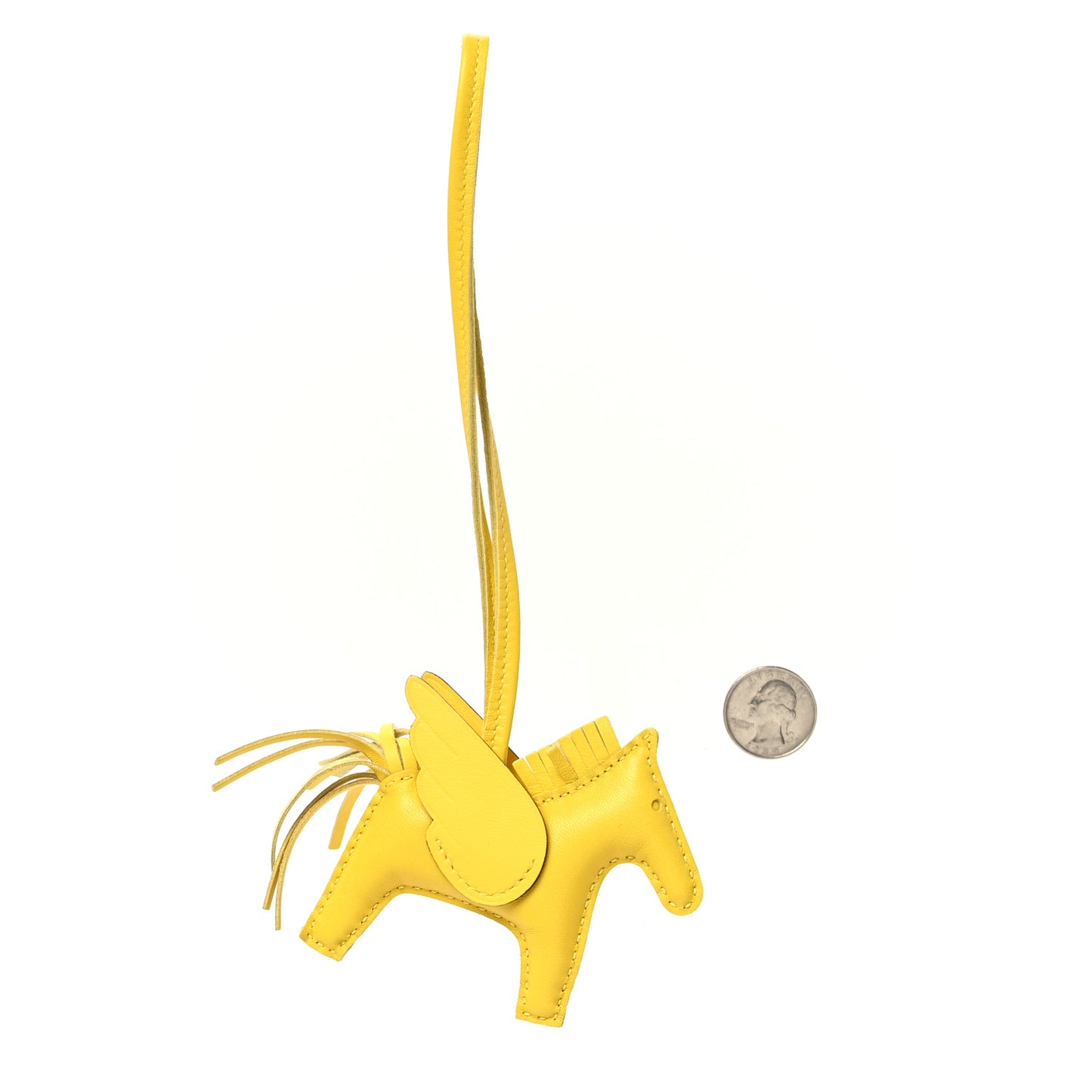 Milo Lambskin Grigri Rodeo Pegase Horse Bag Charm PM Jaune De Naples