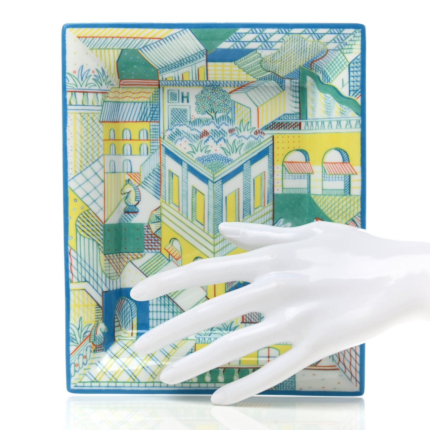 Limoges Porcelain Les Cavaliers Change Tray