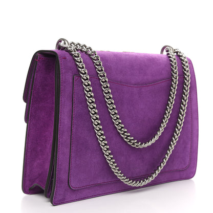Gucci Suede Dragon Embroidered Medium Dionysus Shoulder Bag Bright Purple Multicolor 3 of 11