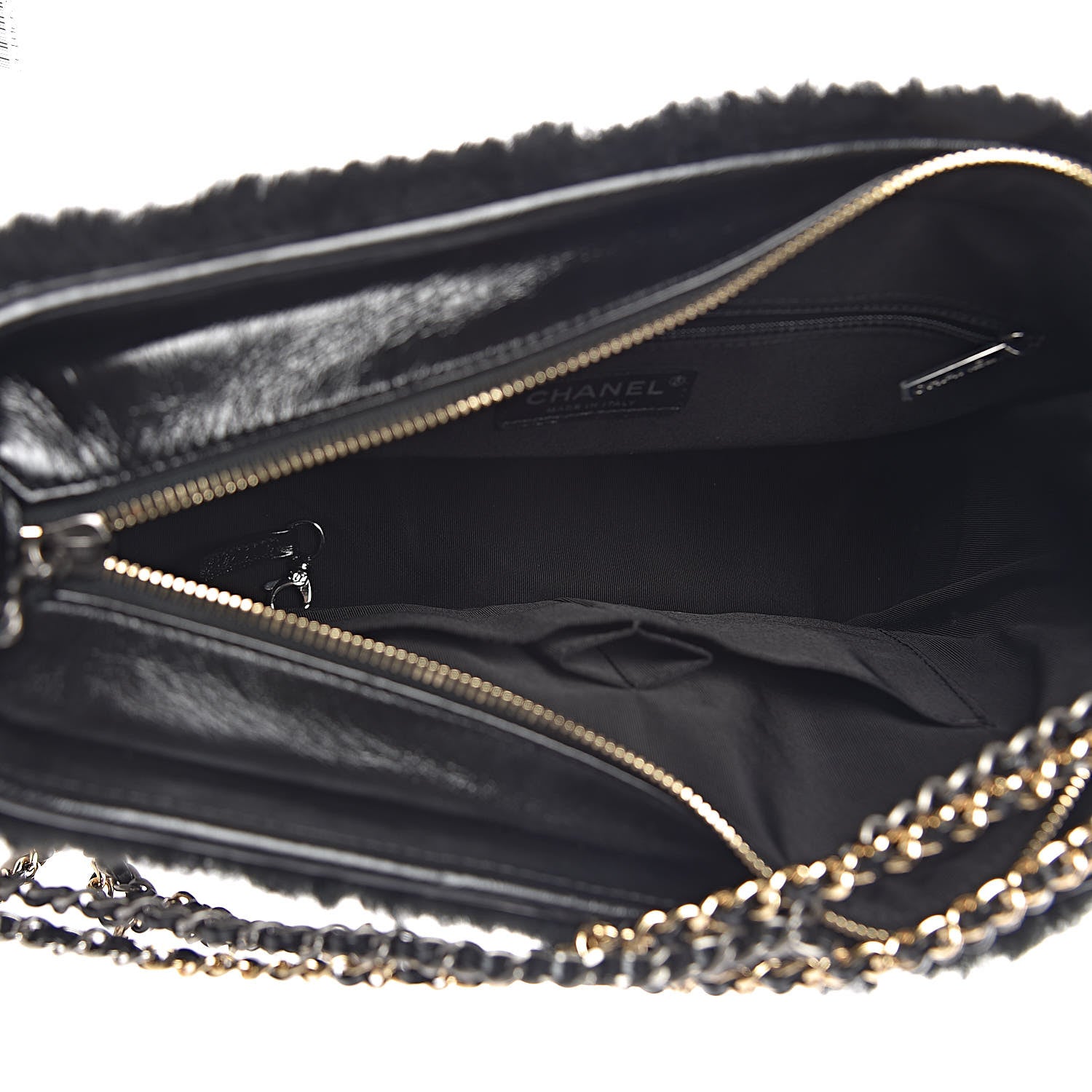 Chanel Shearling Medium Gabrielle Hobo Black 5 of 10