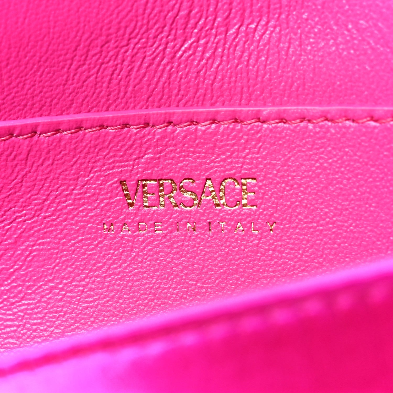 Versace Satin Crystal Embellished La Medusa Pouch On Chain Pink 6 of 11