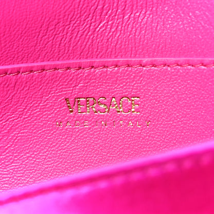 Versace Satin Crystal Embellished La Medusa Pouch On Chain Pink 6 of 11