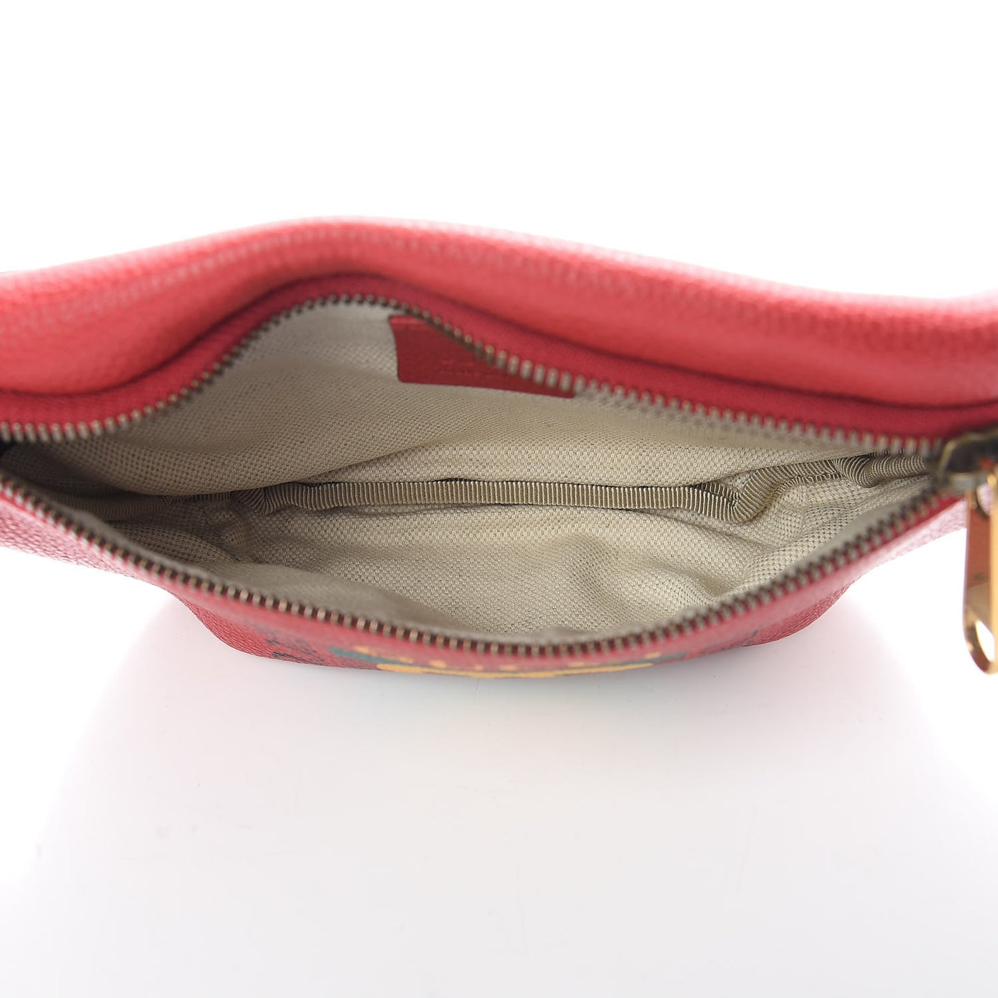 Grained Calfskin Small Logo Belt Bag Hibiscus Red