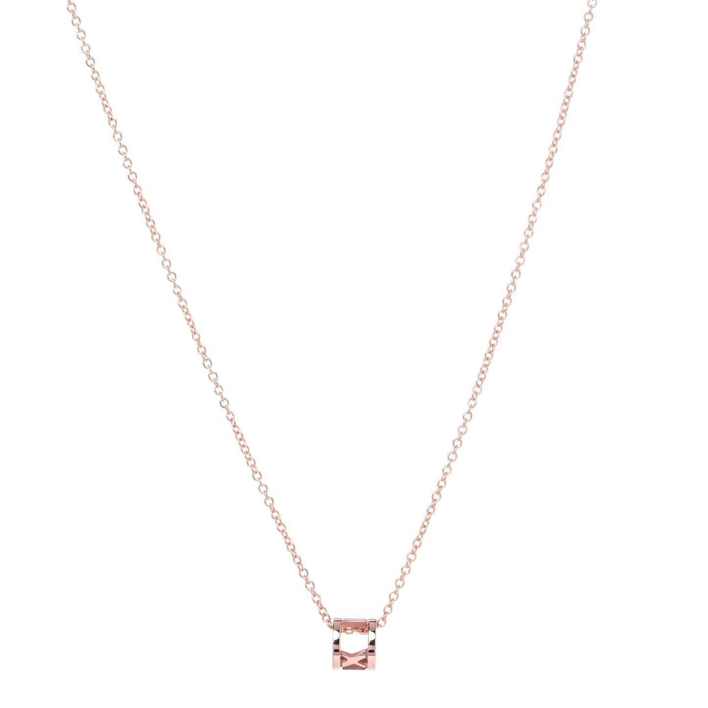 18K Rose Gold Atlas Open Pendant Necklace