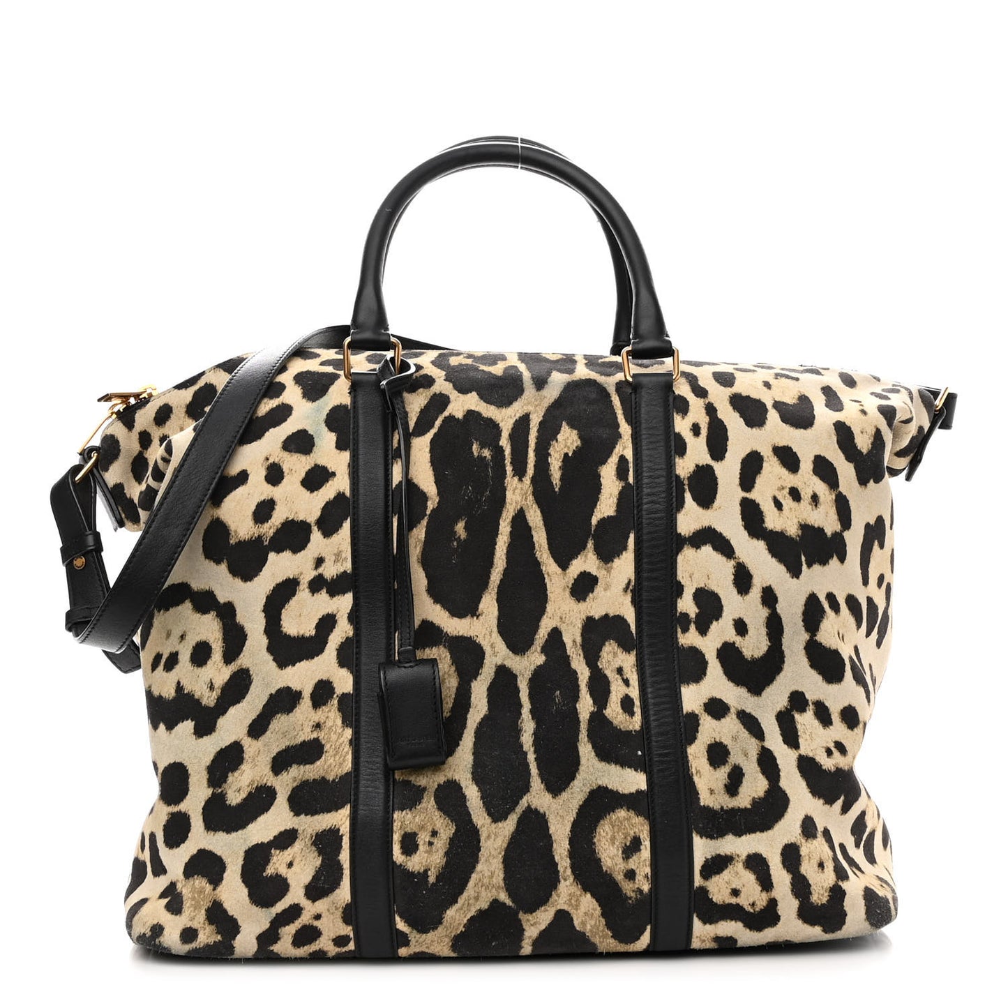 Suede Leopard Print Camden Shopping Tote