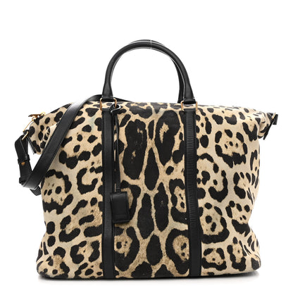 Saint Laurent Suede Leopard Print Camden Shopping Tote 1 of 11