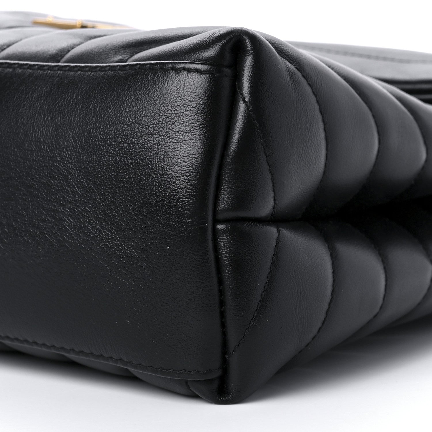 Saint Laurent Calfskin Y Quilted Monogram Medium Loulou Chain Satchel Black 10 of 10