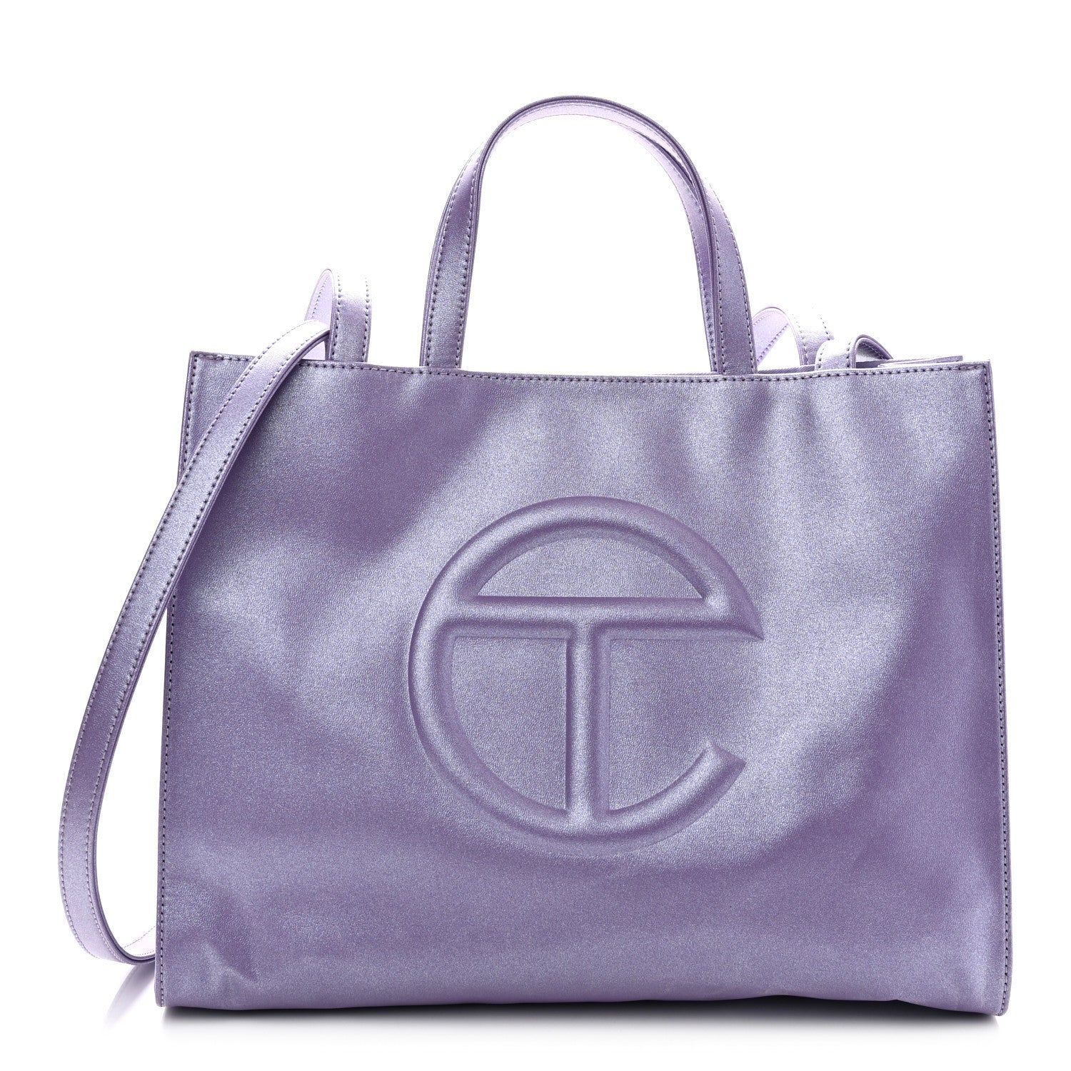 Telfar Metallic Vegan Leather Medium Shopping Bag Kush 1 of 10