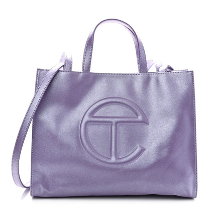 Telfar Metallic Vegan Leather Medium Shopping Bag Kush 1 of 10