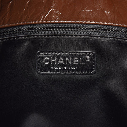 Chanel Glazed Calfskin Twisted Maxi Flap Brown 6 of 7