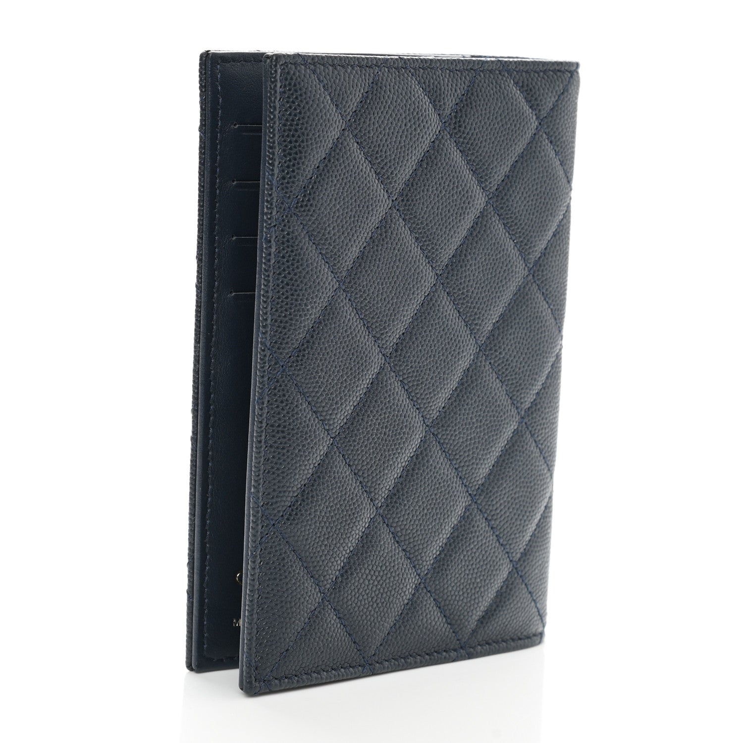 Chanel Caviar Quilted Passport Holder Navy Blue 3 of 8