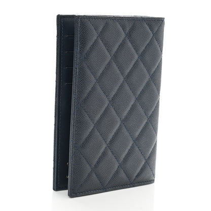 Chanel Caviar Quilted Passport Holder Navy Blue 3 of 8