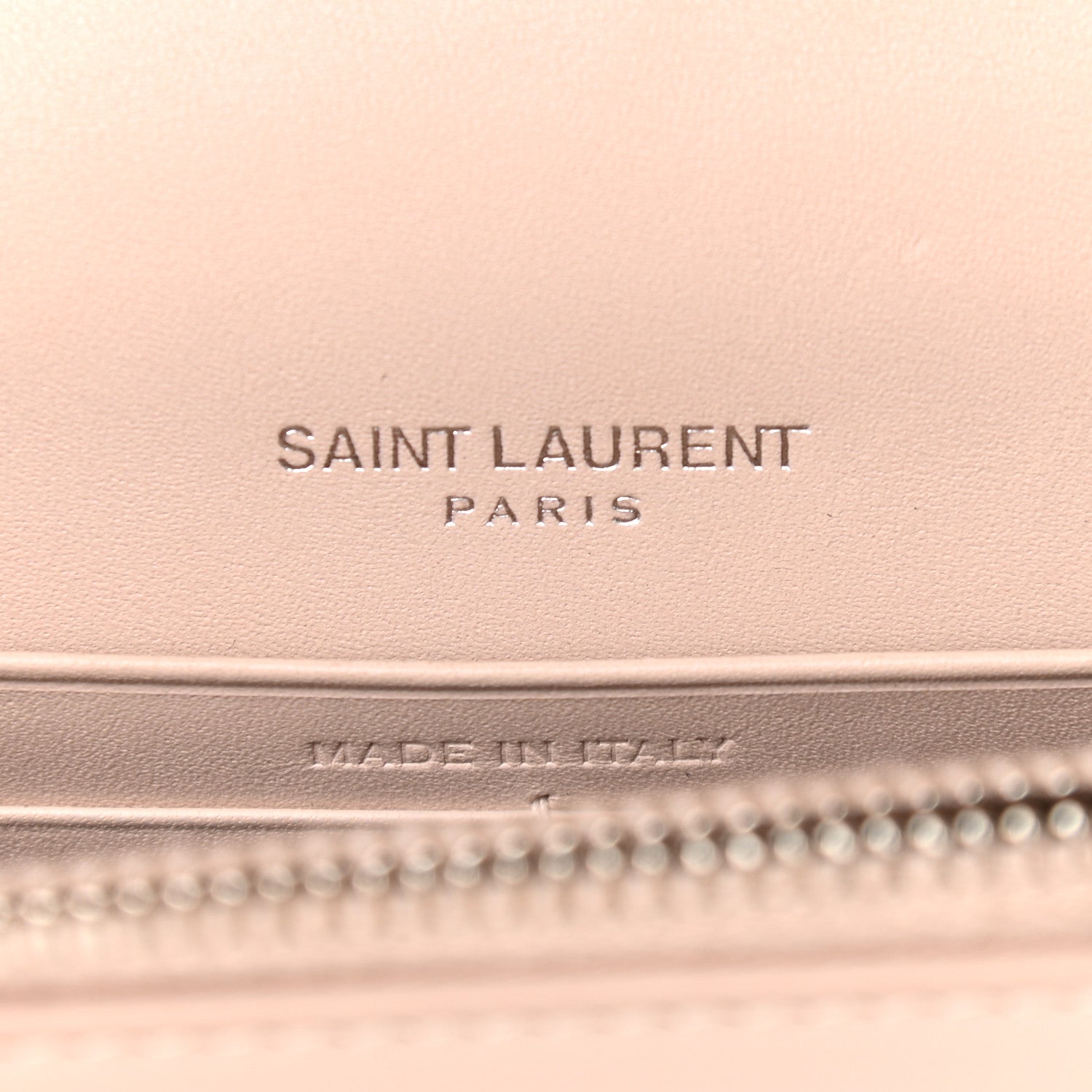Saint Laurent Smooth Calfskin Classic Monogram Kate Tassel Chain Wallet Nude Powder 6 of 13