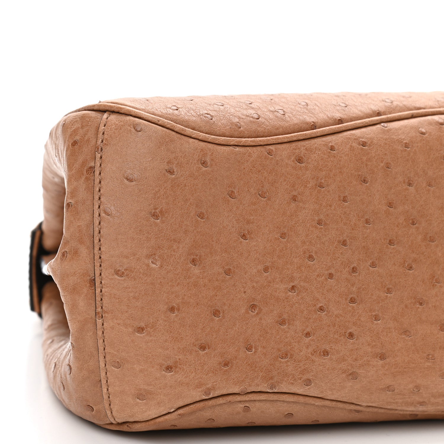 Gucci Ostrich Bamboo Medium Lady Lock Top Handle Bag Tan 9 of 12