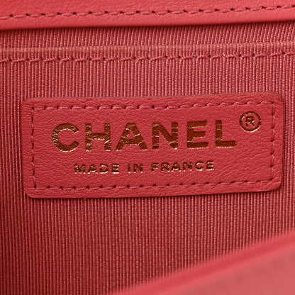 Chanel Lambskin Chevron Quilted Medium Boy Flap Pink 6 of 13