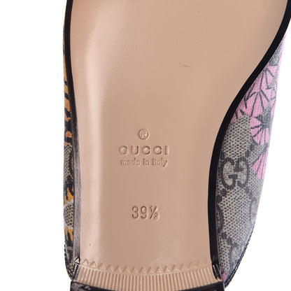 Gucci GG Supreme Monogram Bengal Womens Princetown Slippers 39.5 Beige Crop Pink 7 of 10