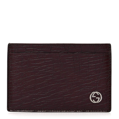 Gucci Calfskin GG Card Holder Burgundy 1 of 8