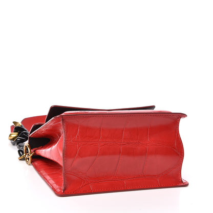 Marc Jacobs Calfskin Crocodile Embossed Uptown Shoulder Bag Flame 4 of 10